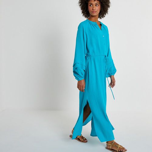 Cotton Muslin Maxi Dress with Balloon Sleeves - LA REDOUTE COLLECTIONS - Modalova