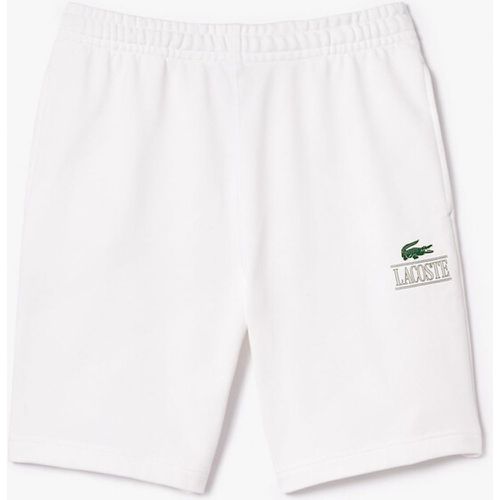 Logo Print Cotton Shorts - Lacoste - Modalova