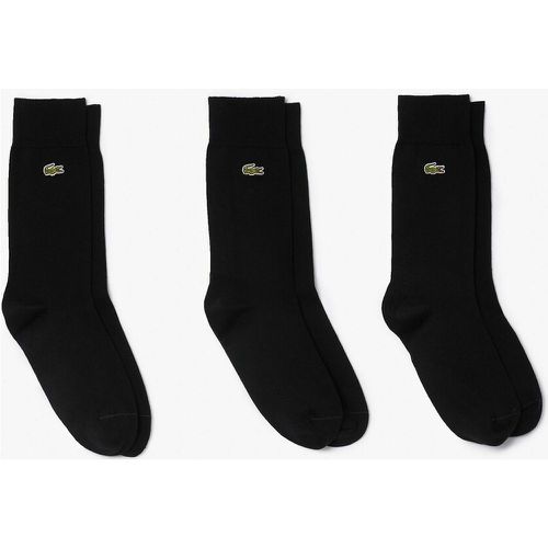 Pack of 3 Pairs of Socks in Plain Cotton Jersey Mix - Lacoste - Modalova