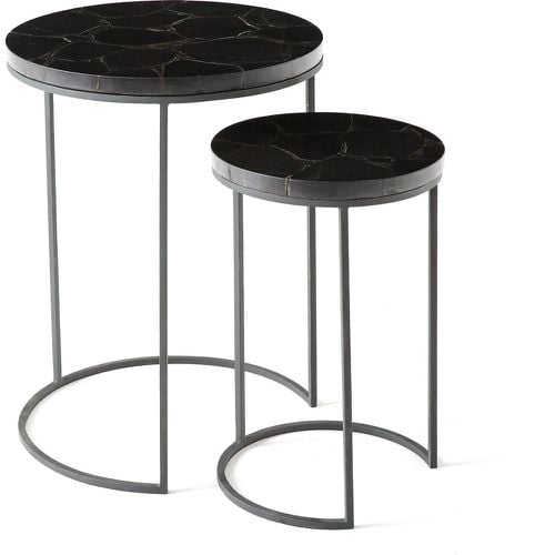 Set of 2 Anaximène Nesting Side Tables in Agate & Metal - AM.PM - Modalova