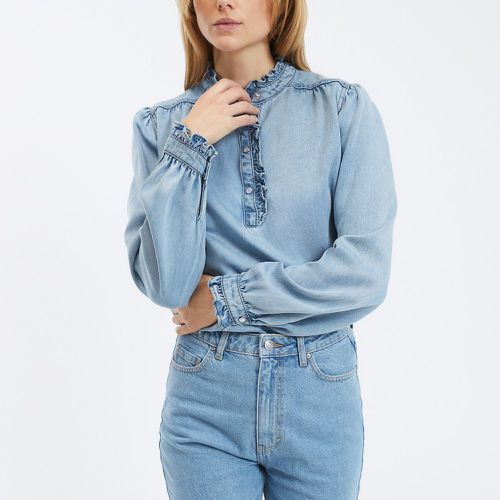 Laura Denim Ruffle Blouse - Suncoo - Modalova