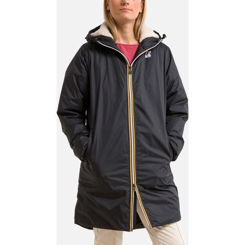 Unisex Le Vrai 3.0 Eiffel Orsetto Long Windbreaker with Hood - K-way - Modalova