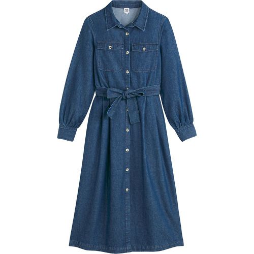 Denim Buttoned Maxi Dress with Long Sleeves - LA REDOUTE COLLECTIONS - Modalova