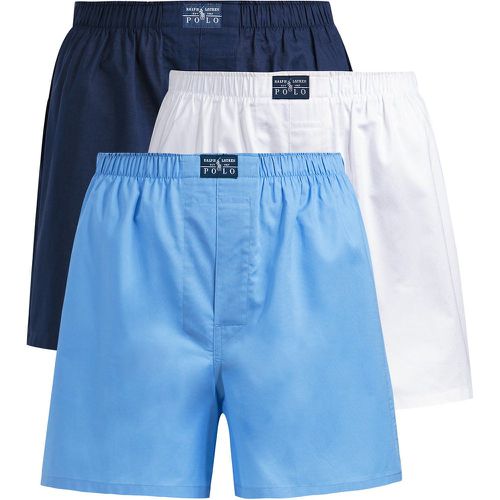 Pack of 3 Boxers in Plain Cotton Poplin - Polo Ralph Lauren - Modalova