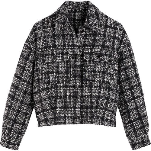 Recycled Cropped Fitted Jacket in Houndstooth Check - LA REDOUTE COLLECTIONS - Modalova