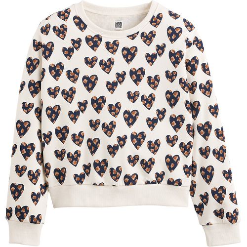 Heart Print Sweatshirt in Cotton Mix with Crew Neck - LA REDOUTE COLLECTIONS - Modalova