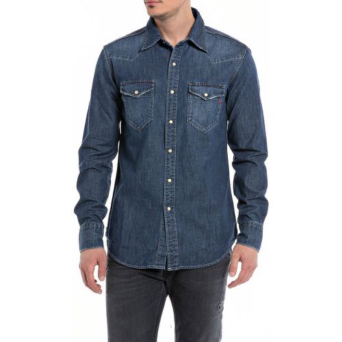 Denim Regular Fit Shirt - Replay - Modalova