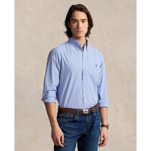 Checked Embroidered Logo Shirt in Cotton Poplin and Regular Fit - Polo Ralph Lauren - Modalova