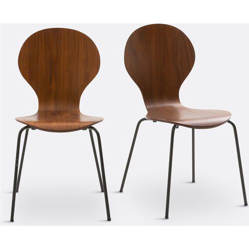 Set of 2 Watford Walnut Veneer Stackable Chairs - LA REDOUTE INTERIEURS - Modalova