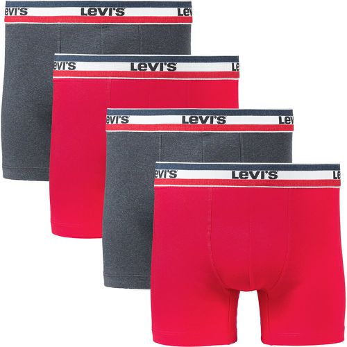 Pack of 4 Hipsters in Plain Cotton - Levi's - Modalova