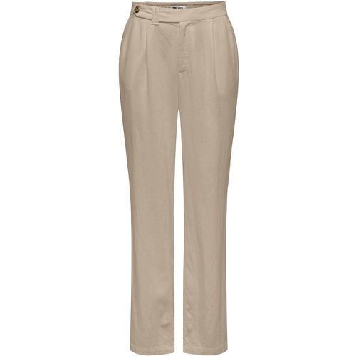 Linen Mix Trousers with High Waist - Only Tall - Modalova