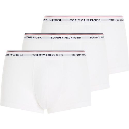 Pack of 3 Plain Stretch Cotton Hipsters - Tommy Hilfiger - Modalova