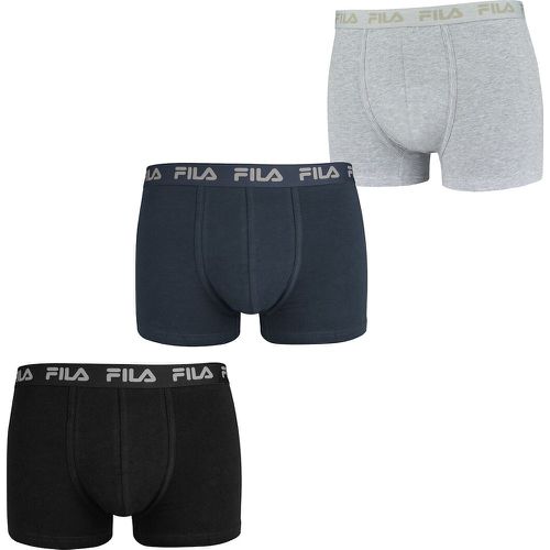 Pack of 3 Hipsters with Tonal Waistband in Cotton - Fila - Modalova