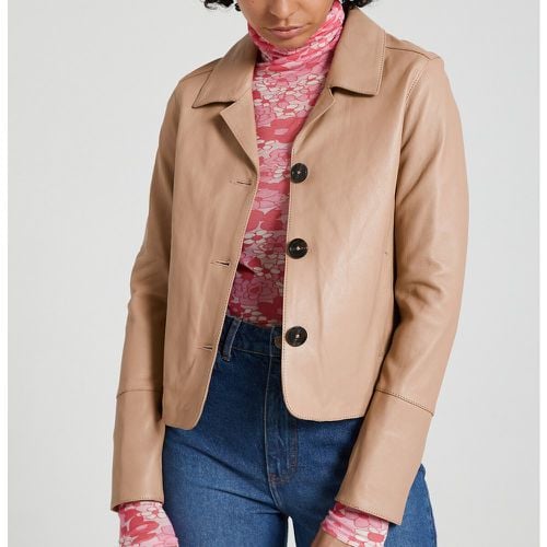 Lexi Leather Short Jacket with Buttons and Tailored Collar - OAKWOOD - Modalova