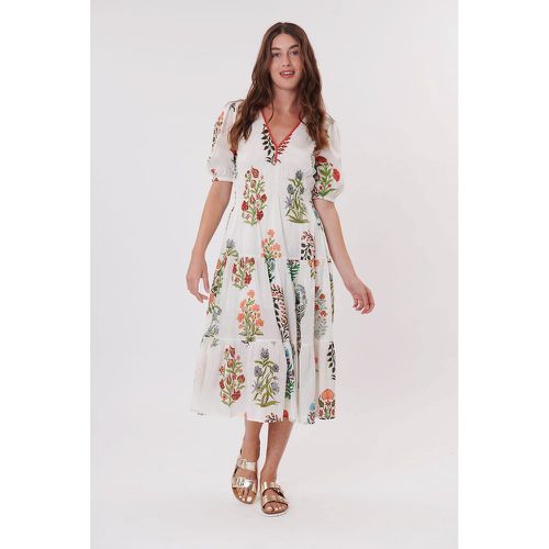 Tiphaine Tiered Midi Dress in Floral Cotton - DERHY - Modalova