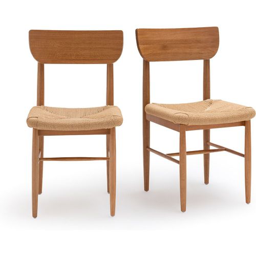 Set of 2 Andre Solid Oak Chairs with Braided Seats - LA REDOUTE INTERIEURS - Modalova
