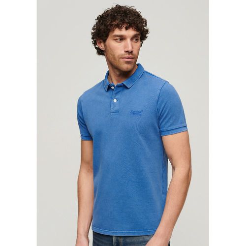 Embroidered Logo Polo Shirt in Cotton with Short Sleeves - Superdry - Modalova