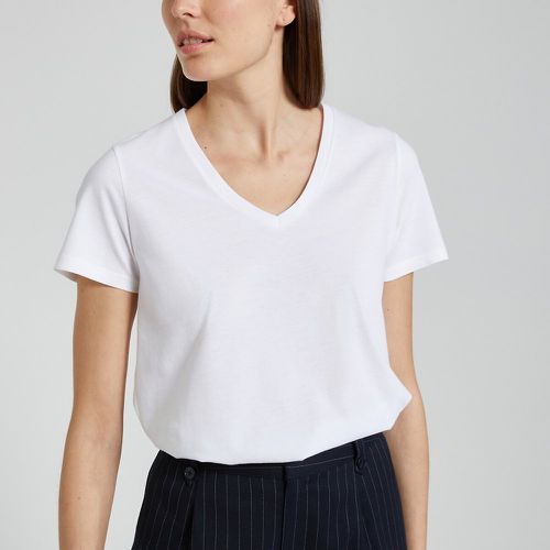 Cotton Regular Fit T-Shirt with V-Neck - PETIT BATEAU - Modalova
