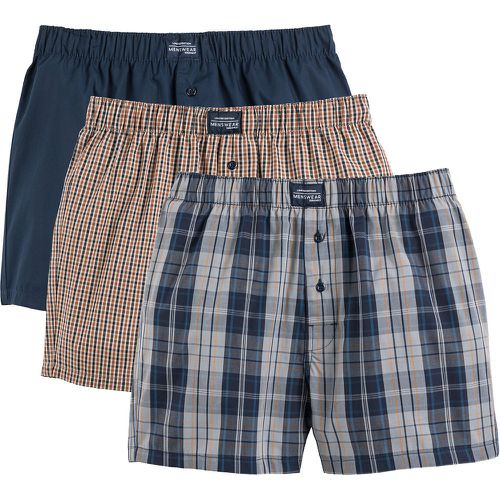 Pack of 3 Detailed Boxers in Organic Cotton - LA REDOUTE COLLECTIONS - Modalova