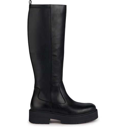 Spherica Breathable Knee-High Boots with Flat Heel in Leather - Geox - Modalova