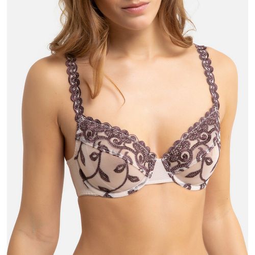 Pack of 2 nursing bralettes in cotton, black + grey, La Redoute Collections