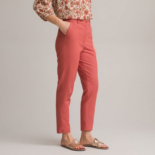 Straight Ankle Grazer Trousers in Linen/Cotton, Length 26.5" - Anne weyburn - Modalova