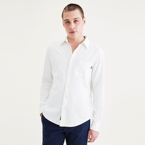 Linen/Cotton Slim Shirt with Breast Pocket - Dockers - Modalova