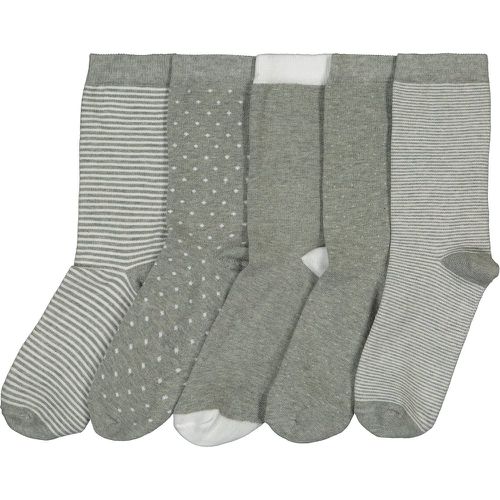 Pack of 5 Pairs of Socks in Cotton Mix - LA REDOUTE COLLECTIONS - Modalova