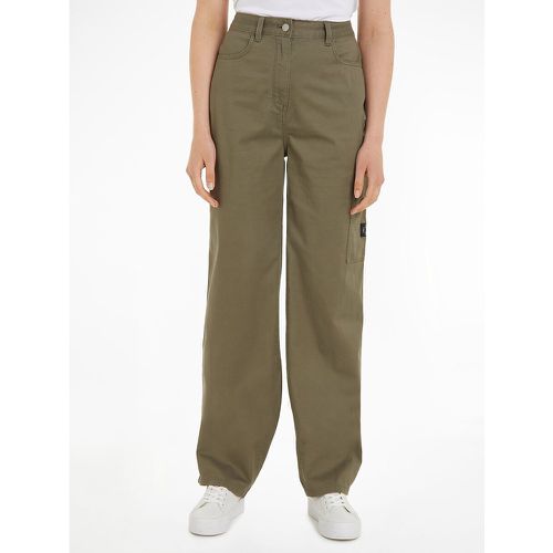 Cotton Twill Trousers with High Waist - Calvin Klein Jeans - Modalova
