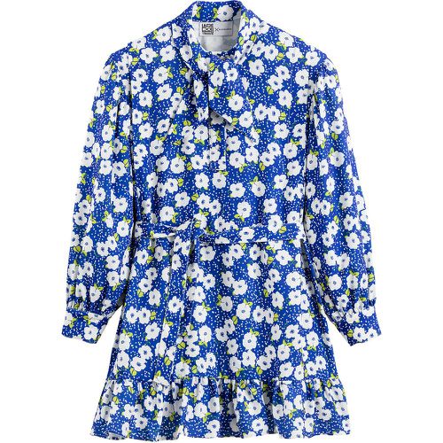 Floral Mini Dress with Pussy Bow and Long Sleeves - ROSEANNA x LA REDOUTE - Modalova