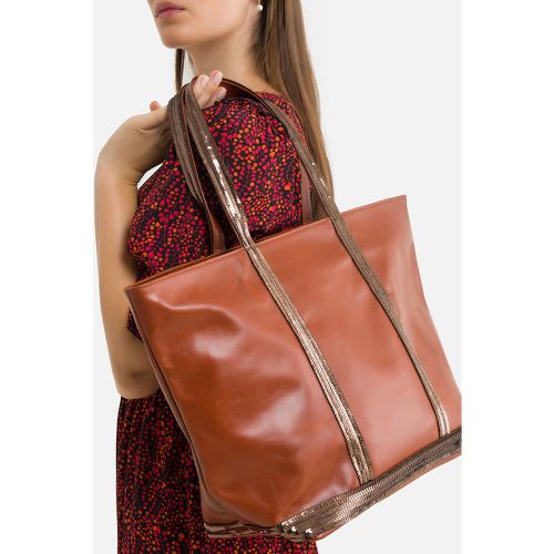 Leather Large Tote Bag with Sequin Trim - VANESSA BRUNO - Modalova