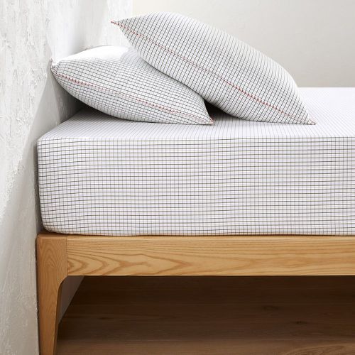 St Lary Checked 100% Cotton Flannel Fitted Sheet - LA REDOUTE INTERIEURS - Modalova