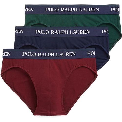 Pack of 3 Briefs in Plain Cotton - Polo Ralph Lauren - Modalova