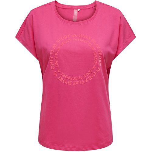 Juf Life Cotton T-Shirt with Logo Print in Loose Fit - Only Play - Modalova