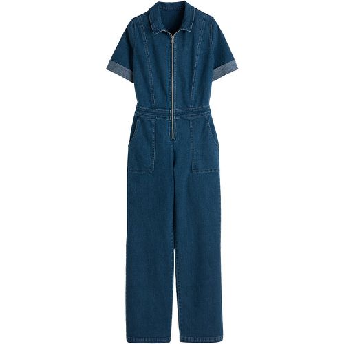 Denim Flared Boilersuit with Zip Fastening, Length 30.5" - LA REDOUTE COLLECTIONS - Modalova
