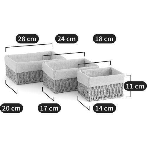 Set of 3 Papeli Paper Rope Baskets - LA REDOUTE INTERIEURS - Modalova