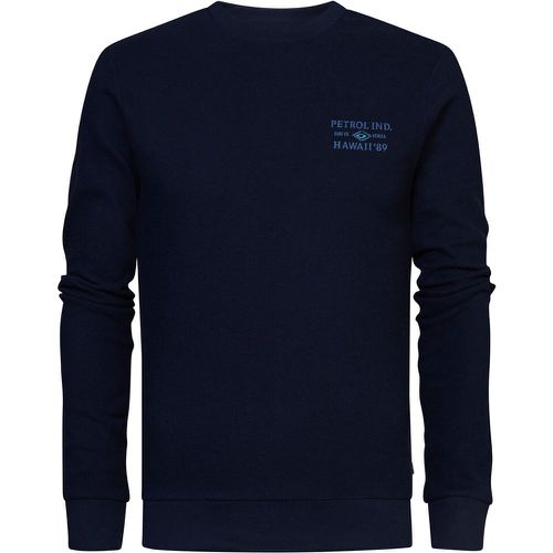 Logo Print Cotton Sweatshirt with Crew Neck - PETROL INDUSTRIES - Modalova