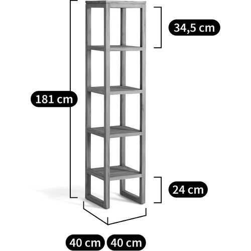 Elli Solid Teak 4-Shelf Column Unit - LA REDOUTE INTERIEURS - Modalova