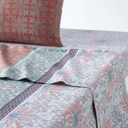 Bergame Floral 100% Cotton Flannel Flat Sheet - SO'HOME - Modalova