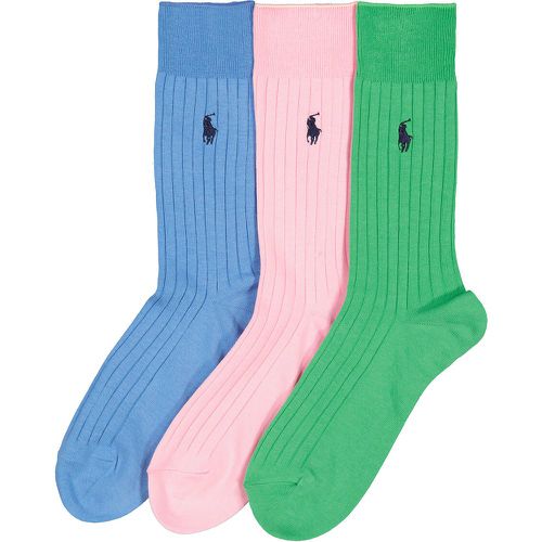 Pack of 3 Pairs of Socks in Egyptian Cotton Mix - Polo Ralph Lauren - Modalova
