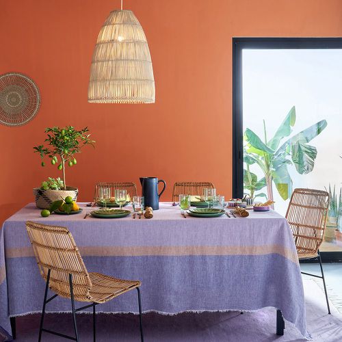 Valparaiso Woven-Dyed 100% Washed Linen Tablecloth - LA REDOUTE INTERIEURS - Modalova