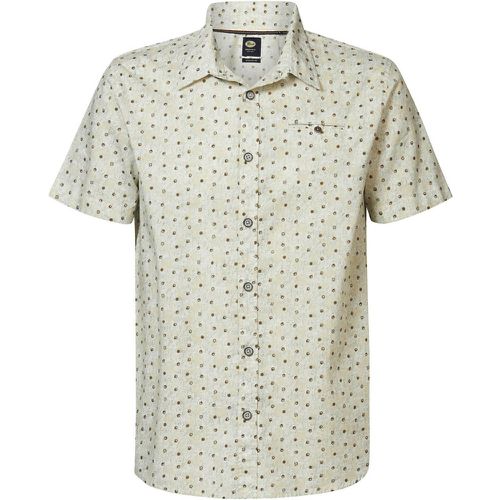 Printed Cotton Shirt with Short Sleeves - PETROL INDUSTRIES - Modalova