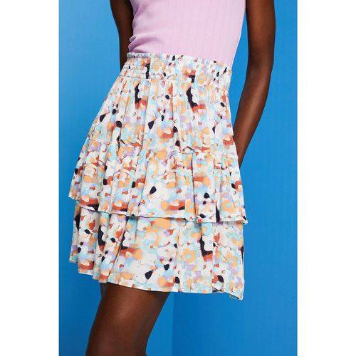 Printed Tiered Mini Skirt - Esprit - Modalova
