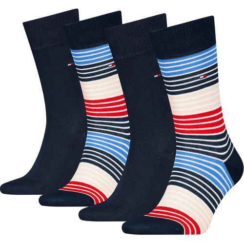 Pack of 4 Pairs of Crew Socks in Cotton Mix - Tommy Hilfiger - Modalova