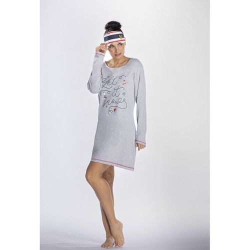 Ski Aux Alpes Nightshirt in Slogan Print Cotton - MELISSA BROWN - Modalova