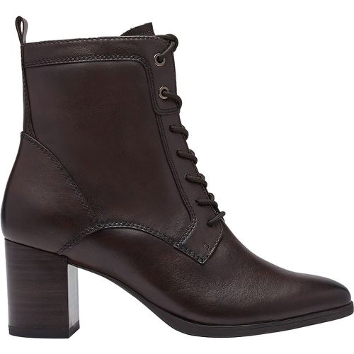 Lace-Up Ankle Boots in Leather with Heel - tamaris - Modalova