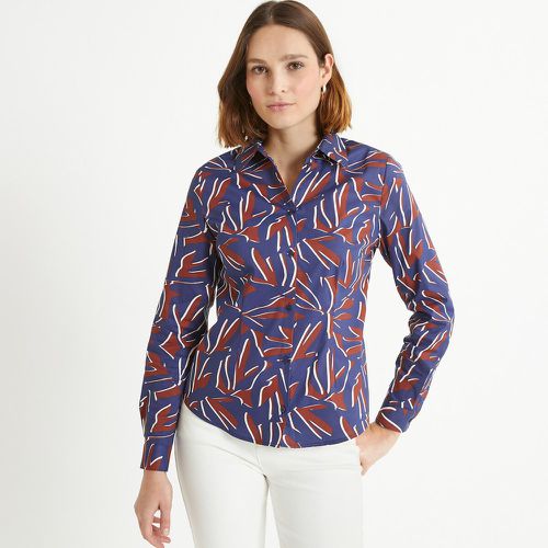 Geometric Print Shirt with Long Sleeves in Cotton Mix - Anne weyburn - Modalova