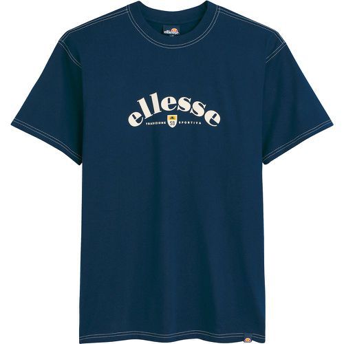 Large Logo Print T-Shirt in Cotton with Short Sleeves - Ellesse - Modalova