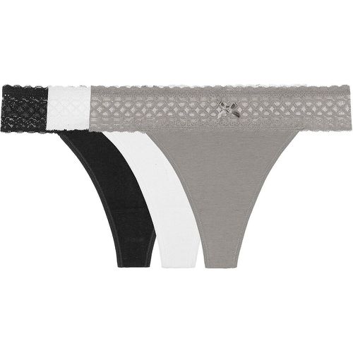 Pack of 3 Les Cotons Thongs in Organic Cotton - Variance - Modalova
