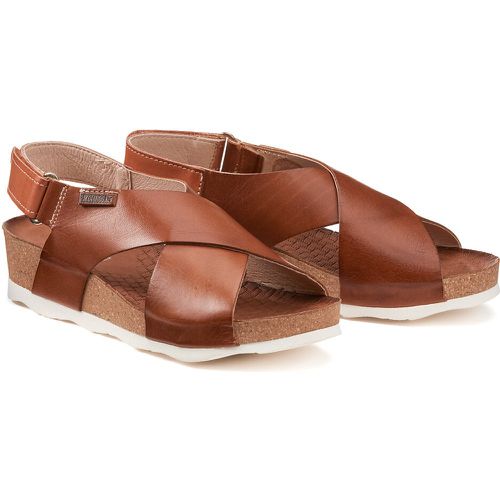 Mahon Leather Sandals with Wedge Heel - Pikolinos - Modalova